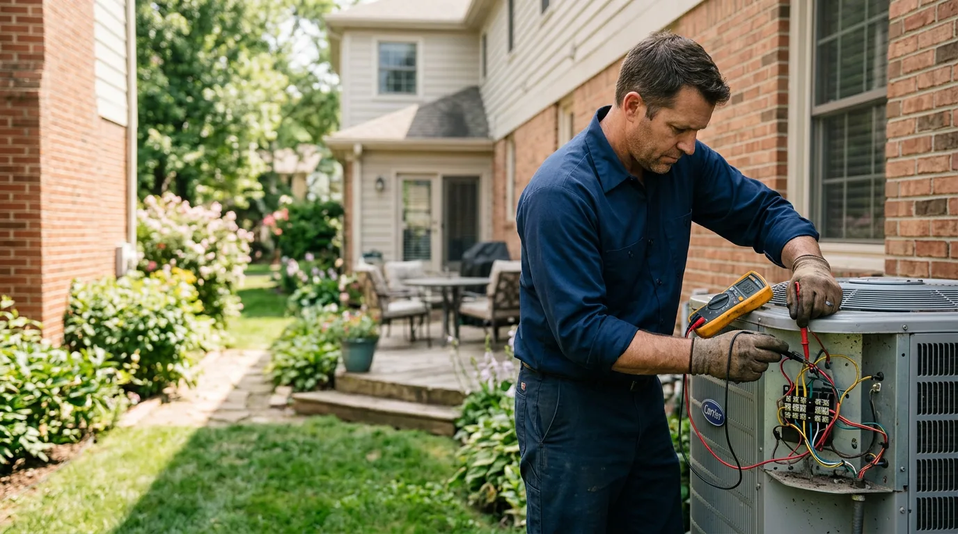 HVAC technician working near Paden City, WV